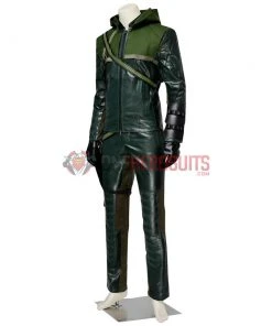 OneHeroSuits Green Arrow Cosplay Costume Oliver Queen Classic Green Hoodie