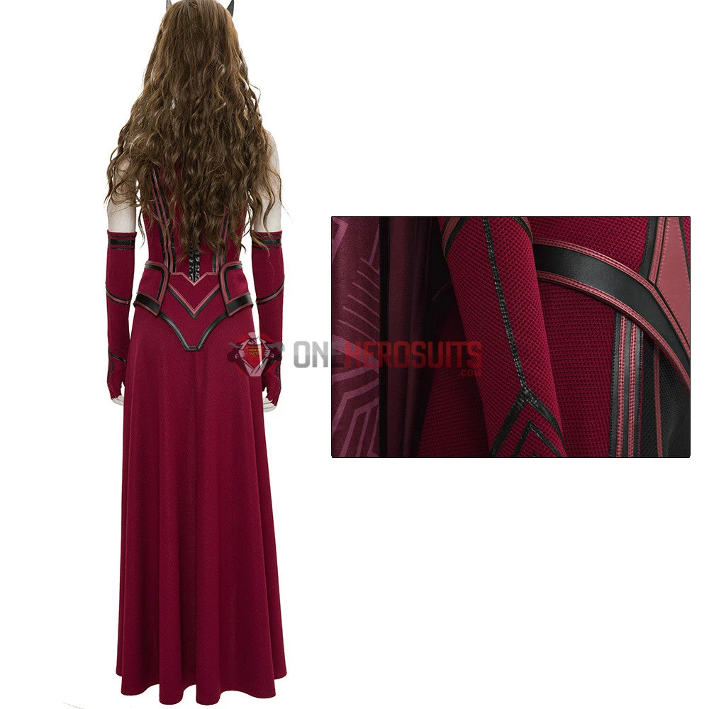 2021 New Scarlet Witch Cosplay Costume WandaVision OneHeroSuits 6 2021 New Scarlet Witch Cosplay Costume WandaVision OneHeroSuits