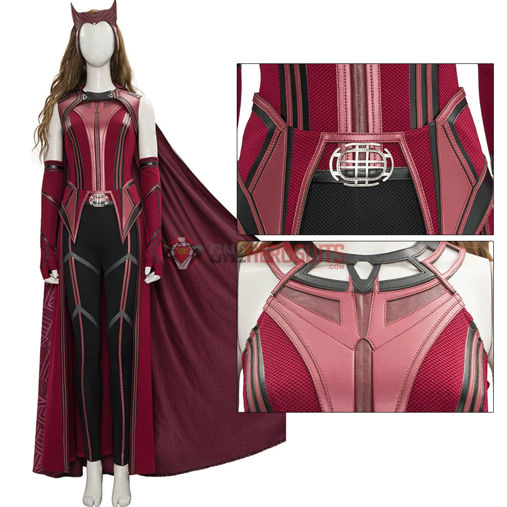 2021 New Scarlet Witch Cosplay Costume WandaVision OneHeroSuits 8 2021 New Scarlet Witch Cosplay Costume WandaVision OneHeroSuits