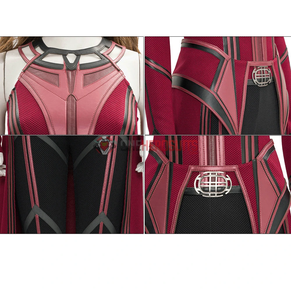 2021 New Scarlet Witch Cosplay Costume WandaVision OneHeroSuits 9 2021 New Scarlet Witch Cosplay Costume WandaVision OneHeroSuits