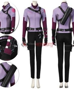 OneHeroSuits Costumes 2021 New Hawkeye Kate Bishop Purple Cosplay Costume Halloween Dress Up Suit
