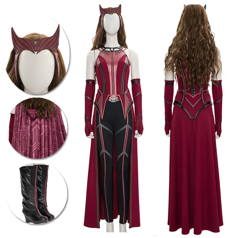 2021 New Scarlet Witch Cosplay Costume WandaVision OneHeroSuits 3 2021 New Scarlet Witch Cosplay Costume WandaVision OneHeroSuits