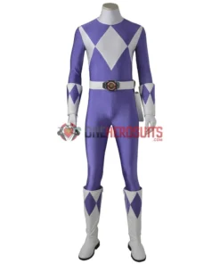 OneHeroSuits Expert-level Cosplay Bodysuit & Zentai Purple Power Ranger Cosplay Suit Mighty Morphin Power Rangers Suit