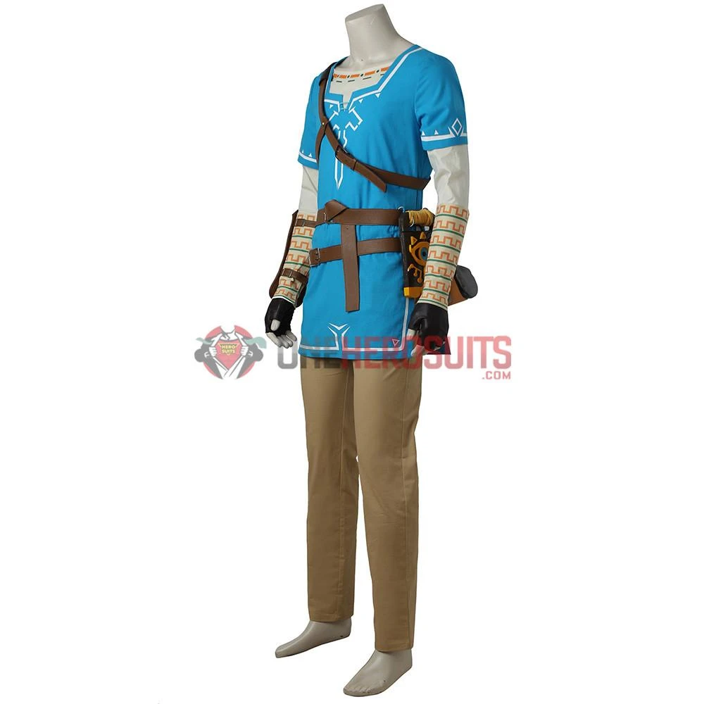 OneHeroSuits Link Blue Tunic Cosplay Costume The Legend Of Zelda Breath Of The Wild Suit 7 OneHeroSuits Link Blue Tunic Cosplay Costume The Legend Of Zelda Breath Of The Wild Suit