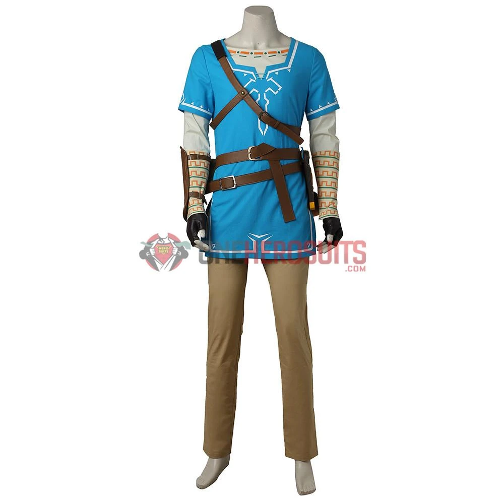 OneHeroSuits Link Blue Tunic Cosplay Costume The Legend Of Zelda Breath Of The Wild Suit 8 OneHeroSuits Link Blue Tunic Cosplay Costume The Legend Of Zelda Breath Of The Wild Suit