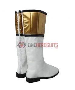 OneHeroSuits White Ranger Cosplay Shoes Mighty Morphin Power Rangers Boots