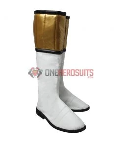 OneHeroSuits White Ranger Cosplay Shoes Mighty Morphin Power Rangers Boots