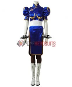OneHeroSuits Chun Li Cosplay Costume Chinese Kung Fu Dress Up Street Fighter Suit