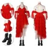 OneHeroSuits The Suicide Squad 2 Harley Quinn Red Dress Cosplay Costume
