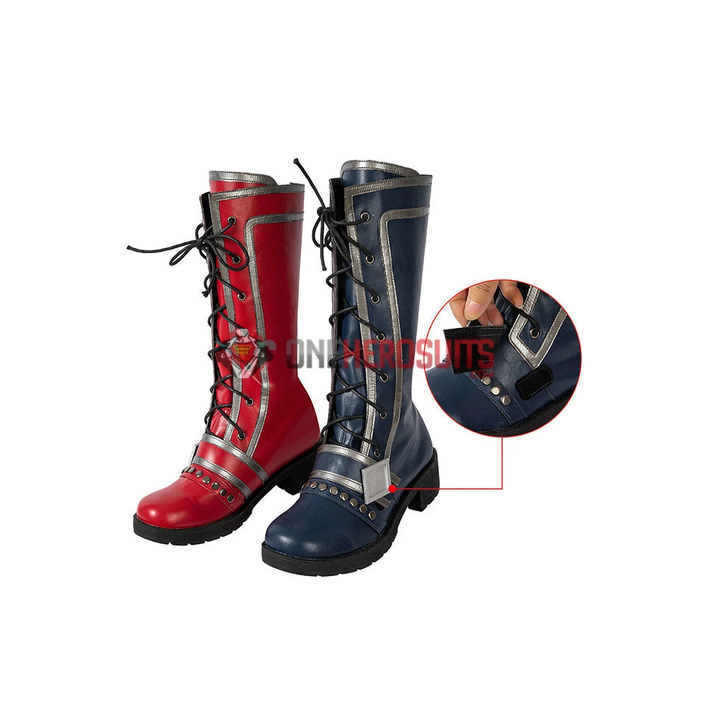 OneHeroSuits Harley Quinn Cosplay Boots Kill The Justice League Harley Quinn Shoes Costumes 6 OneHeroSuits Harley Quinn Cosplay Boots Kill The Justice League Harley Quinn Shoes Costumes