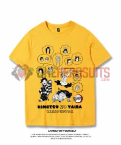 OneHeroSuits Demon Slayer Creative Print Anime T-shirt Nezuko/Tanjiro/Zenitsu
