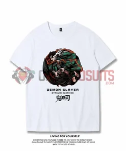 OneHeroSuits Demon Slayer Creative Print Anime T-shirt Tanjirou/Nezuko