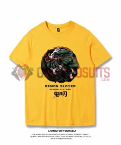 OneHeroSuits Demon Slayer Creative Print Anime T-shirt Tanjirou/Nezuko