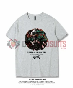 OneHeroSuits Demon Slayer Creative Print Anime T-shirt Tanjirou/Nezuko