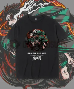 OneHeroSuits Demon Slayer Creative Print Anime T-shirt Tanjirou/Nezuko