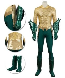 OneHeroSuits Aquaman Cosplay Costumes King Of The Seven Seas Golden Suits