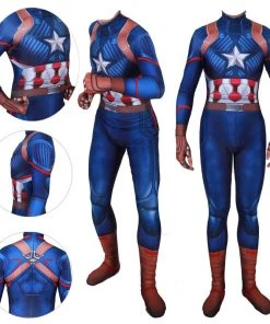 OneHeroSuits Kids/Adults Captain America 3D Printed Spandex Cosplay Bodysuit Entry-level Cosplay Bodysuit & Zentai