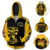 OneHeroSuits Cobra Kai Hoodies Yellow Cobra Creative Printed Hooded Sweatshirt