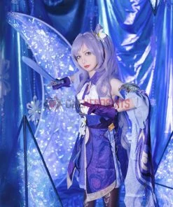 OneHeroSuits Keqing Genshin Impact Cosplay Costume Full Set With Cosplay Boots