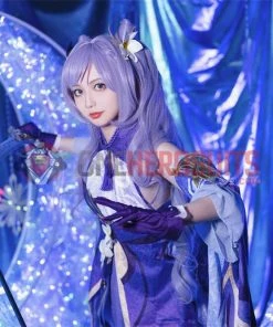 OneHeroSuits Keqing Genshin Impact Cosplay Costume Full Set With Cosplay Boots