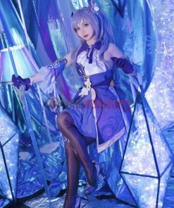 OneHeroSuits Keqing Genshin Impact Cosplay Costume Full Set With Cosplay Boots