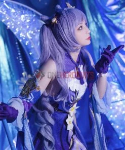 OneHeroSuits Keqing Genshin Impact Cosplay Costume Full Set With Cosplay Boots