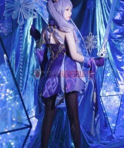 OneHeroSuits Keqing Genshin Impact Cosplay Costume Full Set With Cosplay Boots