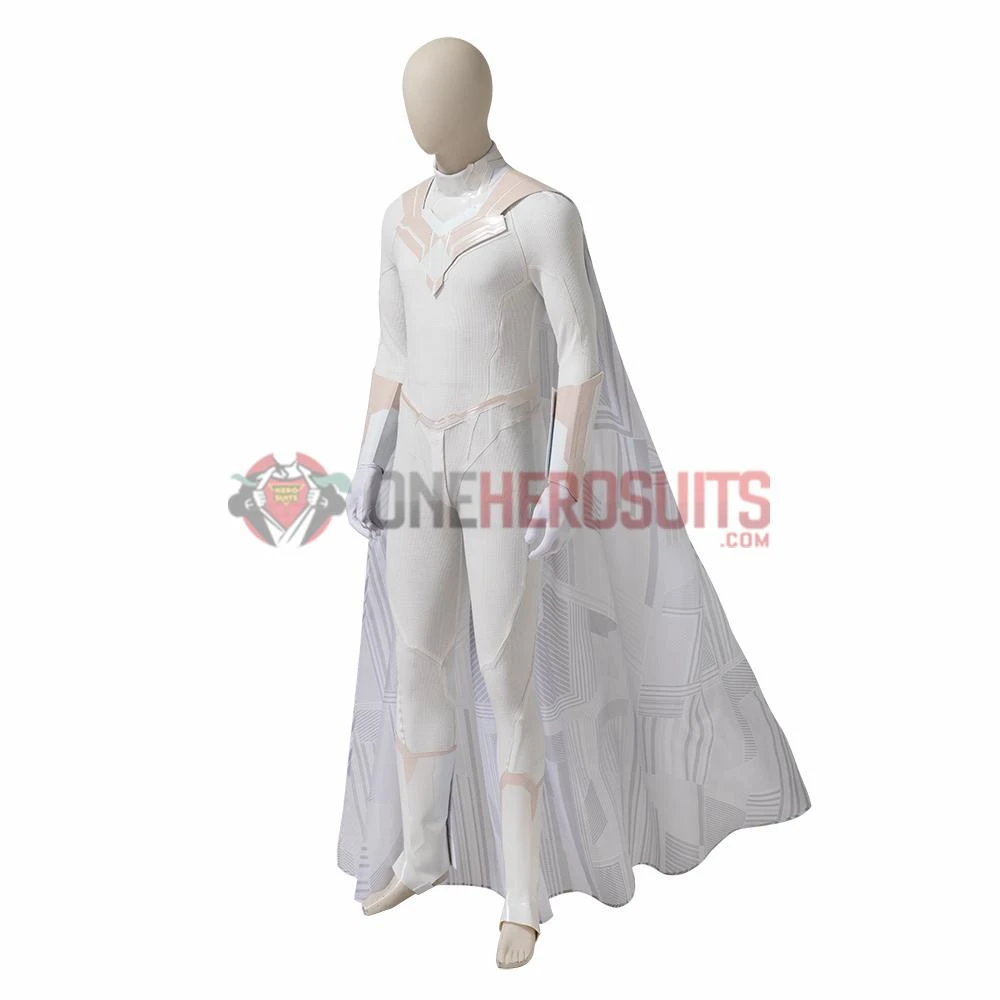 White Vision Cosplay Costumes WandaVision OneHeroSuits 6 White Vision Cosplay Costumes WandaVision OneHeroSuits
