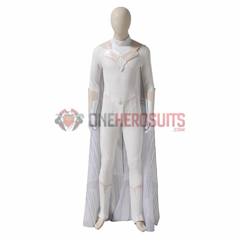 White Vision Cosplay Costumes WandaVision OneHeroSuits 4 White Vision Cosplay Costumes WandaVision OneHeroSuits