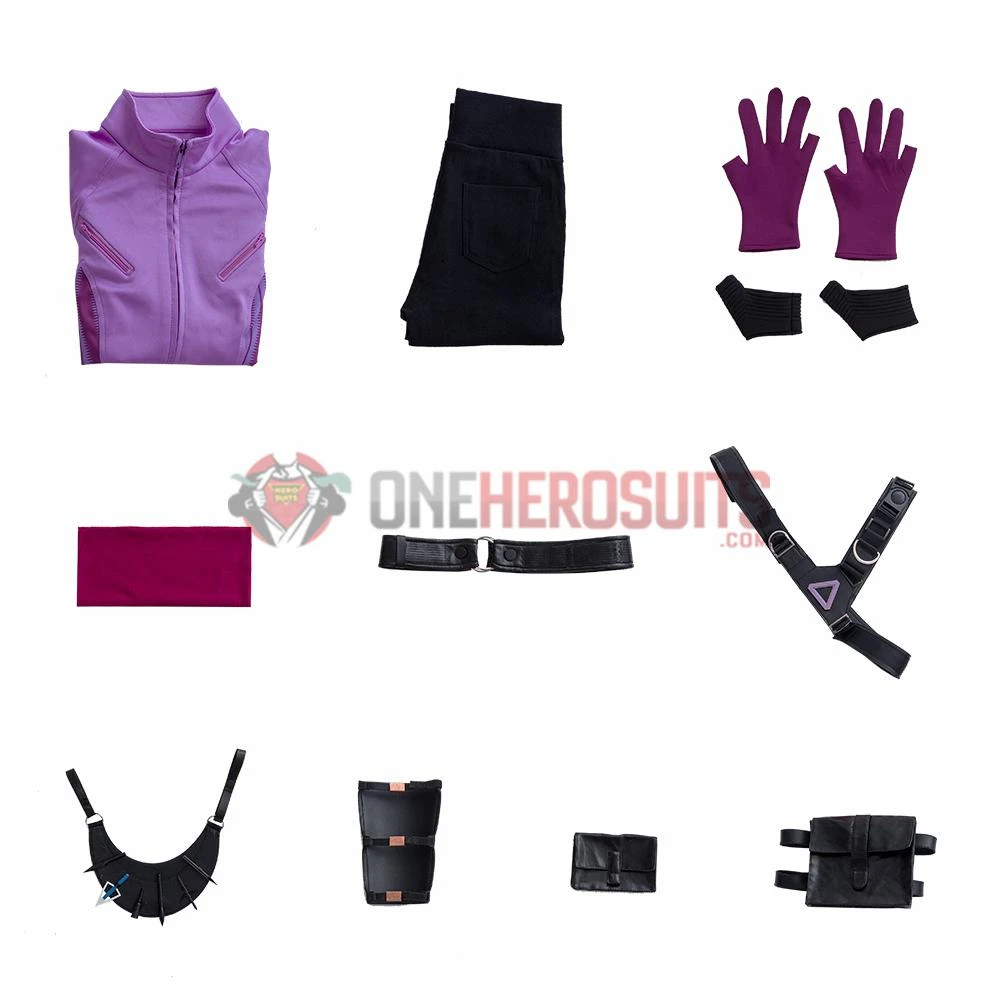 Hawkeye Cosplay Costumes Kate Bishop Purple OneHeroSuits 4 Hawkeye Cosplay Costumes Kate Bishop Purple OneHeroSuits