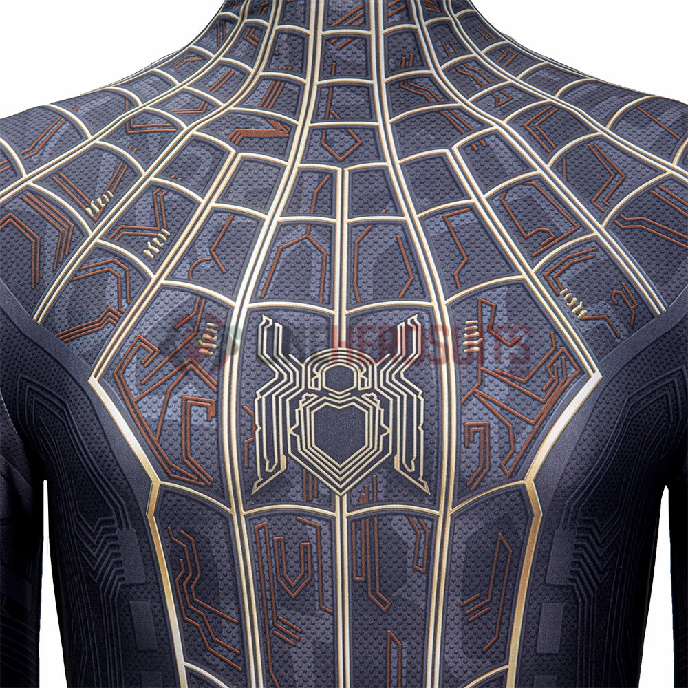 OneHeroSuits Spiderman 3 Cosplay Costumes Spiderman No Way Home Black Gold Suits 28 OneHeroSuits Spiderman 3 Cosplay Costumes Spiderman No Way Home Black Gold Suits