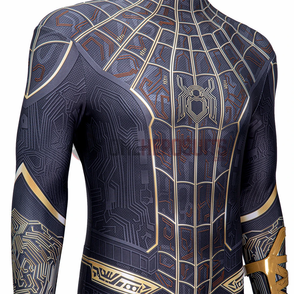 OneHeroSuits Spiderman 3 Cosplay Costumes Spiderman No Way Home Black Gold Suits 35 OneHeroSuits Spiderman 3 Cosplay Costumes Spiderman No Way Home Black Gold Suits
