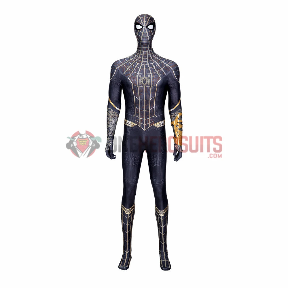 OneHeroSuits Spiderman 3 Cosplay Costumes Spiderman No Way Home Black Gold Suits 4 OneHeroSuits Spiderman 3 Cosplay Costumes Spiderman No Way Home Black Gold Suits