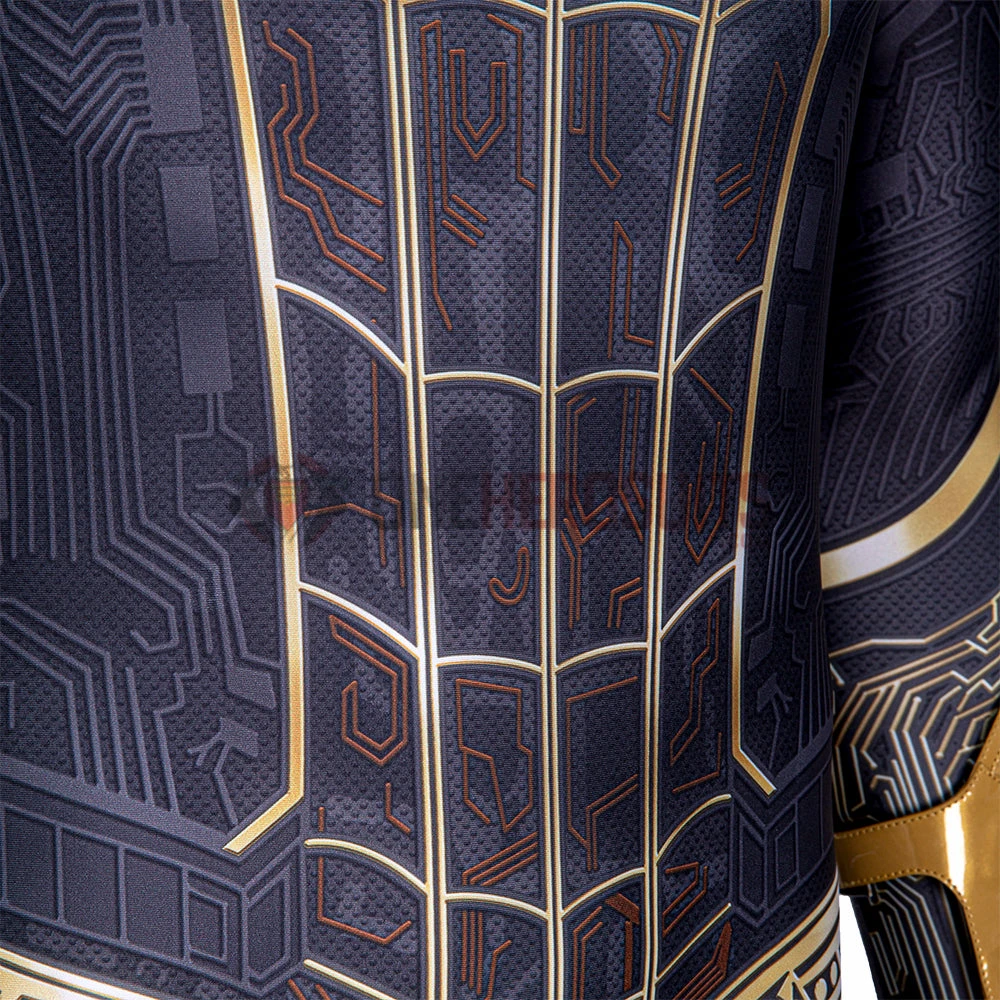 OneHeroSuits Spiderman 3 Cosplay Costumes Spiderman No Way Home Black Gold Suits 18 OneHeroSuits Spiderman 3 Cosplay Costumes Spiderman No Way Home Black Gold Suits
