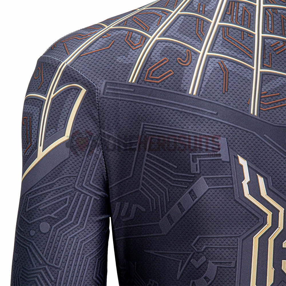 OneHeroSuits Spiderman 3 Cosplay Costumes Spiderman No Way Home Black Gold Suits 20 OneHeroSuits Spiderman 3 Cosplay Costumes Spiderman No Way Home Black Gold Suits