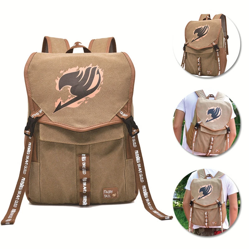 OneHeroSuits Fairy Tail Backpack Natsu Guild Symbol Printed Animation Creative Bag Accessories