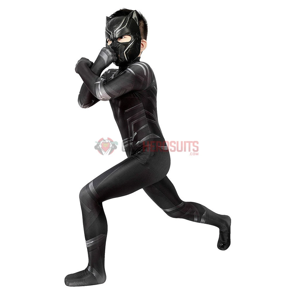 OneHeroSuits Gift For Boys Black Panther Cosplay Suit HQ Printed Costumes Expert-level Cosplay Bodysuit & Zentai 4 OneHeroSuits Gift For Boys Black Panther Cosplay Suit HQ Printed Costumes Expert-level Cosplay Bodysuit & Zentai