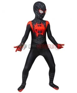 OneHeroSuits Zentai/Jumpsuit Gift For Boys Miles Morales Black Spider-man Cosplay Suit HQ Printed Costumes