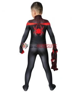 OneHeroSuits Kids Spider-man Miles Morales PS5 Cosplay Suit Children Halloween Cosplay Jumpsuit