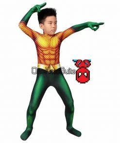 OneHeroSuits Christmas Gifts For Kids Aquaman Cosplay Suit Children Aquaman Cosplay Bodysuit