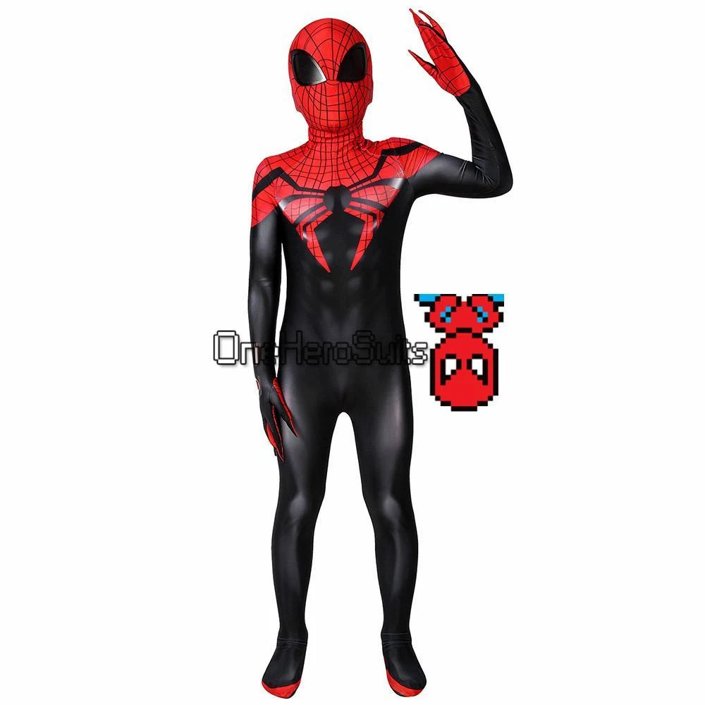 OneHeroSuits Zentai/Jumpsuit Christmas Gifts For Kids Superior Spider-man Cosplay Costume Children Spandex Costume 5 OneHeroSuits Zentai/Jumpsuit Christmas Gifts For Kids Superior Spider-man Cosplay Costume Children Spandex Costume