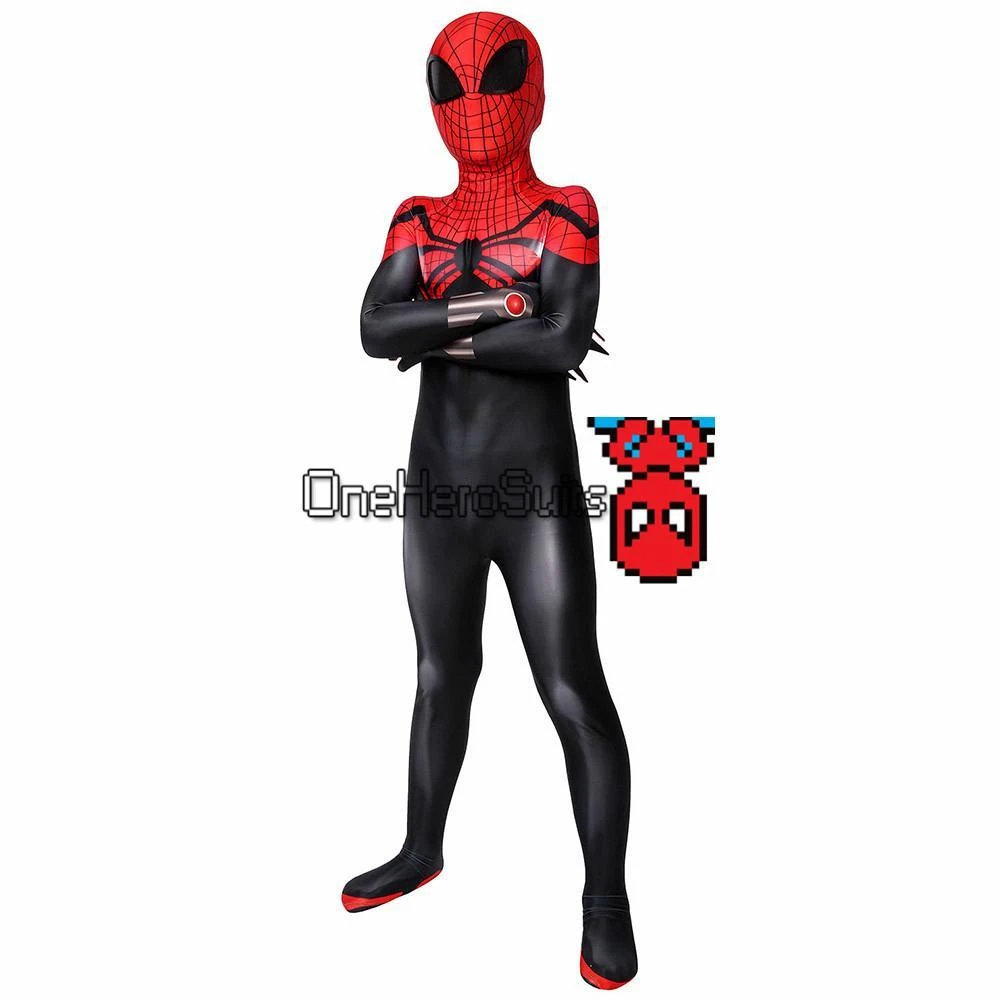 OneHeroSuits Zentai/Jumpsuit Christmas Gifts For Kids Superior Spider-man Cosplay Costume Children Spandex Costume 4 OneHeroSuits Zentai/Jumpsuit Christmas Gifts For Kids Superior Spider-man Cosplay Costume Children Spandex Costume