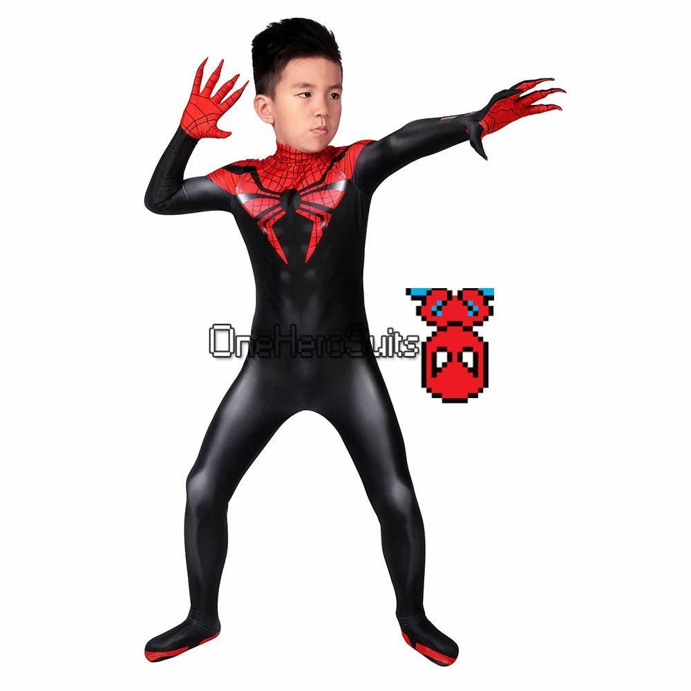 OneHeroSuits Zentai/Jumpsuit Christmas Gifts For Kids Superior Spider-man Cosplay Costume Children Spandex Costume 7 OneHeroSuits Zentai/Jumpsuit Christmas Gifts For Kids Superior Spider-man Cosplay Costume Children Spandex Costume
