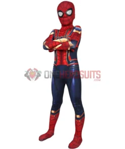 OneHeroSuits Kids Iron Spider-Man Suit Avengers SuperHero Cosplay Costumes For Children Zentai/Jumpsuit