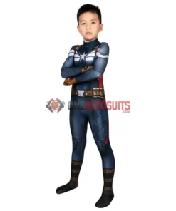 OneHeroSuits Captain America Suits For Kids Detail Printed Cosplay Costume For Halloween