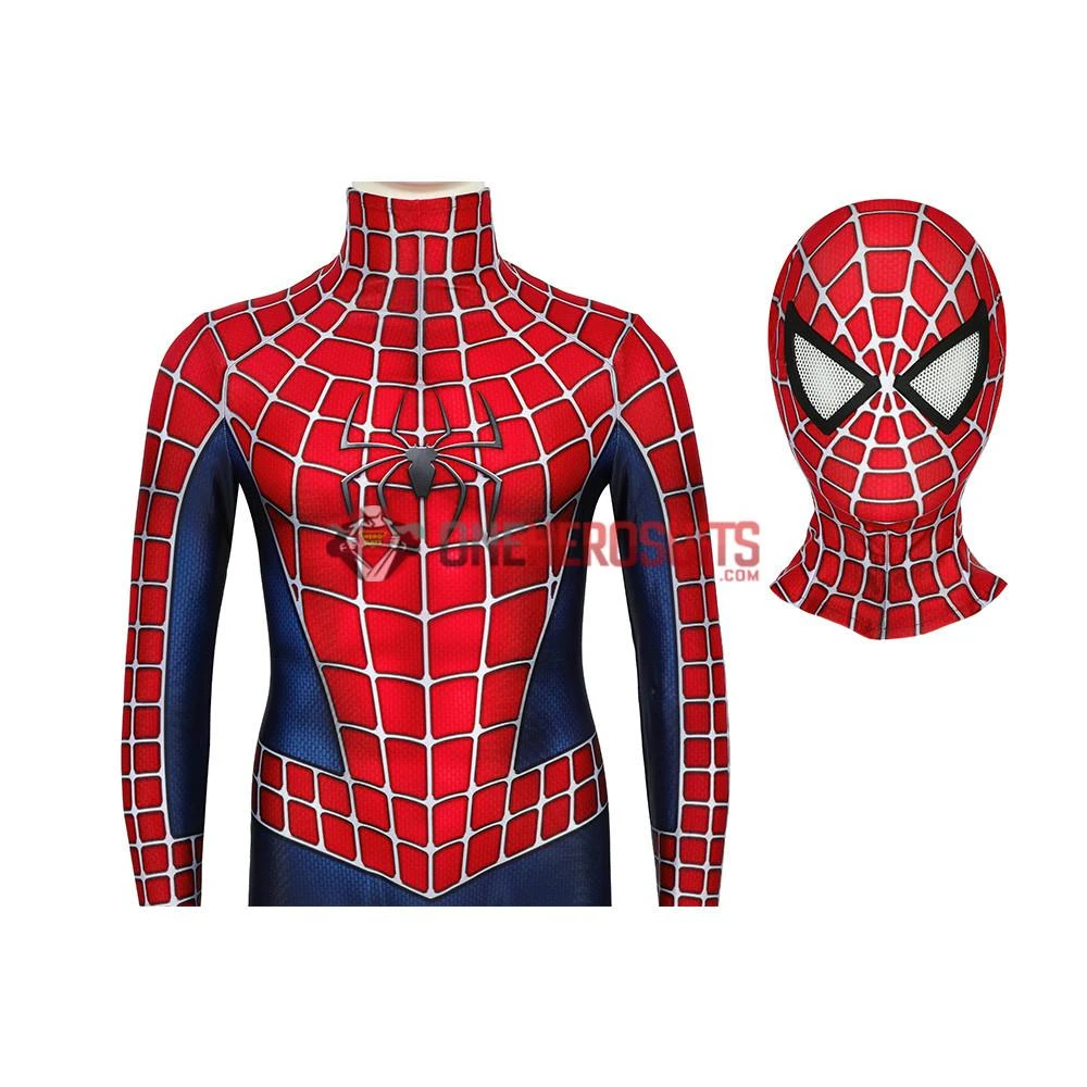 OneHeroSuits Kids Spider-man Cosplay Suit Classic Tobey Maguire Printed Edition Zentai/Jumpsuit 14 OneHeroSuits Kids Spider-man Cosplay Suit Classic Tobey Maguire Printed Edition Zentai/Jumpsuit