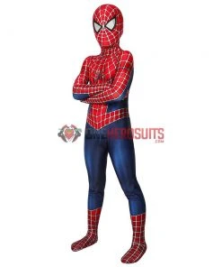 OneHeroSuits Kids Spider-man Cosplay Suit Classic Tobey Maguire Printed Edition Zentai/Jumpsuit