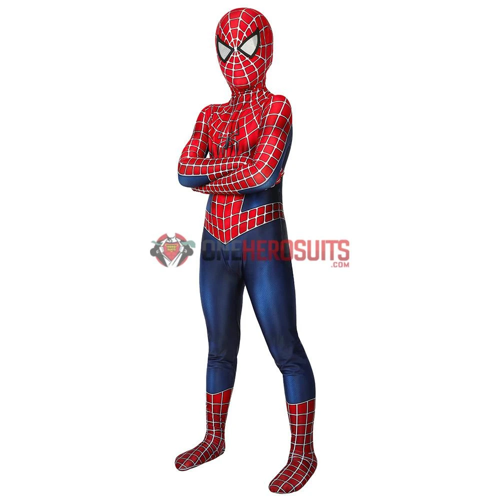 OneHeroSuits Kids Spider-man Cosplay Suit Classic Tobey Maguire Printed Edition Zentai/Jumpsuit 4 OneHeroSuits Kids Spider-man Cosplay Suit Classic Tobey Maguire Printed Edition Zentai/Jumpsuit