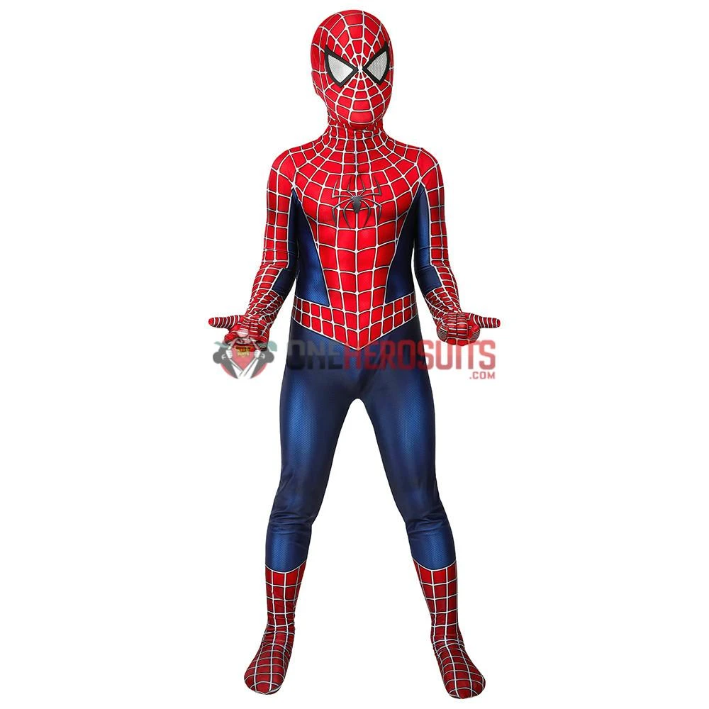 OneHeroSuits Kids Spider-man Cosplay Suit Classic Tobey Maguire Printed Edition Zentai/Jumpsuit 7 OneHeroSuits Kids Spider-man Cosplay Suit Classic Tobey Maguire Printed Edition Zentai/Jumpsuit