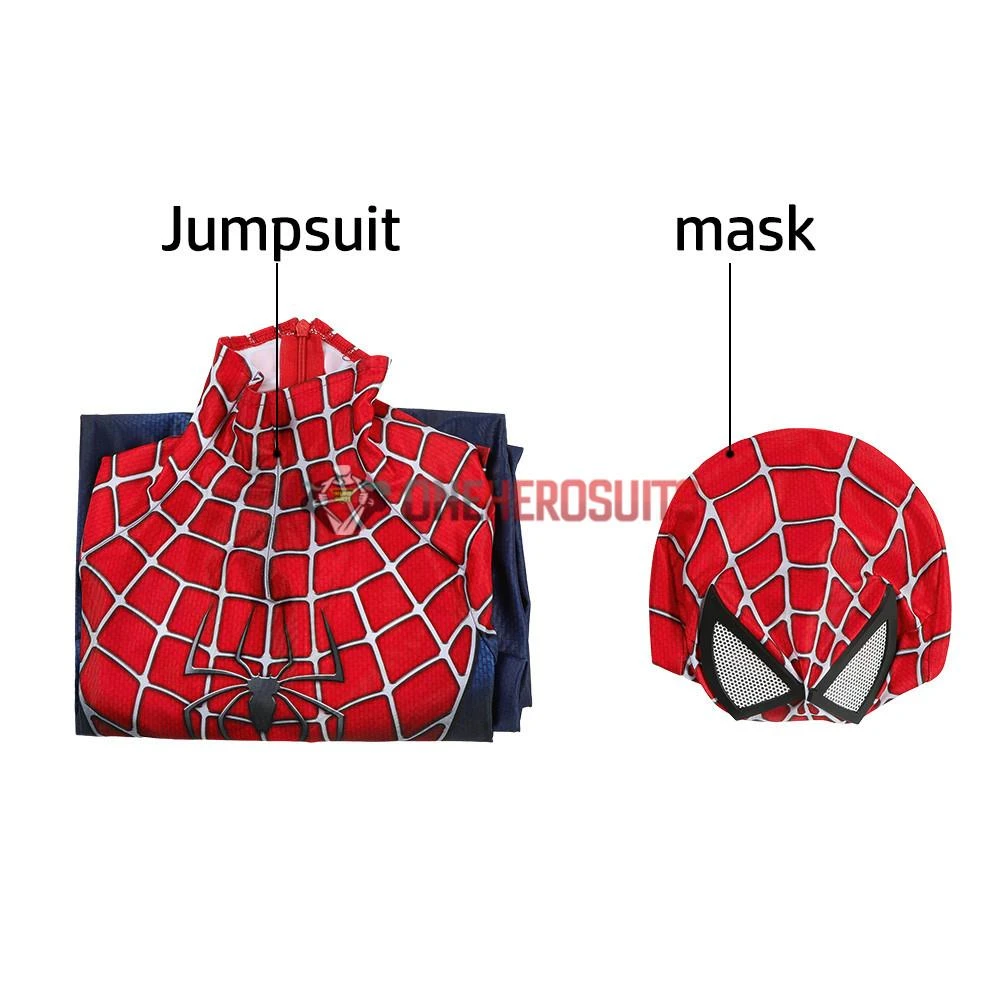 OneHeroSuits Kids Spider-man Cosplay Suit Classic Tobey Maguire Printed Edition Zentai/Jumpsuit 10 OneHeroSuits Kids Spider-man Cosplay Suit Classic Tobey Maguire Printed Edition Zentai/Jumpsuit